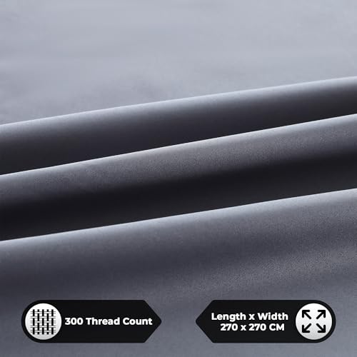 Image of Story@Home Luxe King Size Satin Silk Bedsheet with 2 Pillow Covers | 400 TC Satin Cotton Flat Bedsheet (270 x 270 cm) | Bridal Bedsheet Set for Wedding - Arctic Azure-Gift Packaging