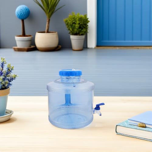 Distributeur eau camping bleu ciel avec robinet et poignée