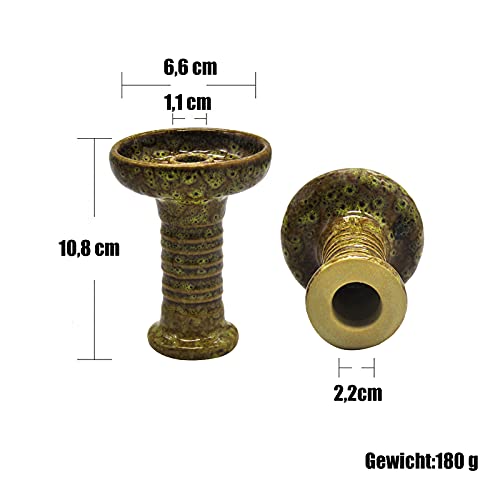Catelves Shisha Phunnel, Shisha Kopf, phunnel kopf, Hochwertiger Tonkopf mit Glasur, shisha zubehör Kopf, Phunnel Shisha… – Bild 3