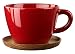 Produktbild Rörstrand Höganäs Keramik Teetasse mit Untertasse, Glänzend, Tee Tasse, Unterteller, Becher, Keramik, Holz, Apfelrot, 500 ml, 1011103