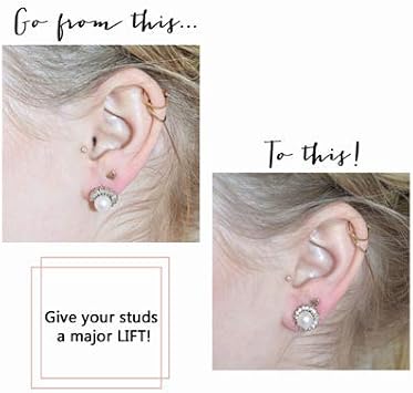 Chrysmela Catch Platinum Locking Earring Backs with Lift Support Disc