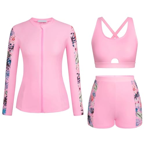 Maillot de bain 3 pièces à manches longues zippé pour une protection active en surf