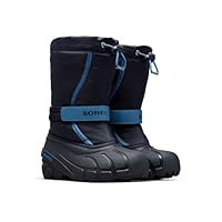 Sorel KIDS FLURRY Waterproof Unisex Kids Snow Boots, Blue (Collegiate Navy x Atmosphere) - Youth, 5 UK