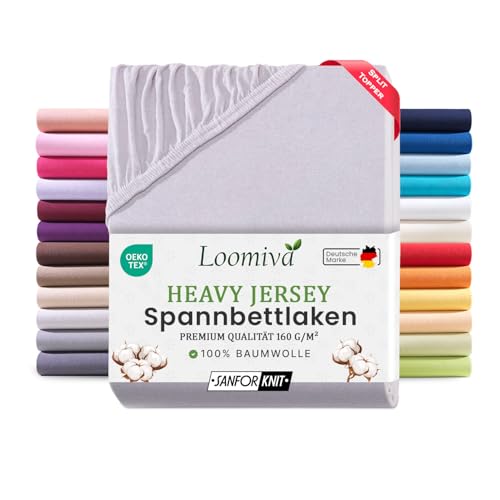 Exclusive Split Topper Spannbettlaken Bettlaken für Matratzen bis 15cm | 160 g/m² Qualität | Öko-TEX® Standard 100 | 100% Baumwolle |...