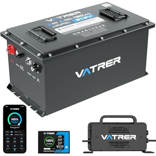VATRER POWER 48V 150Ah Lithium Golf Cart Battery, Built-in Smart 200A BMS