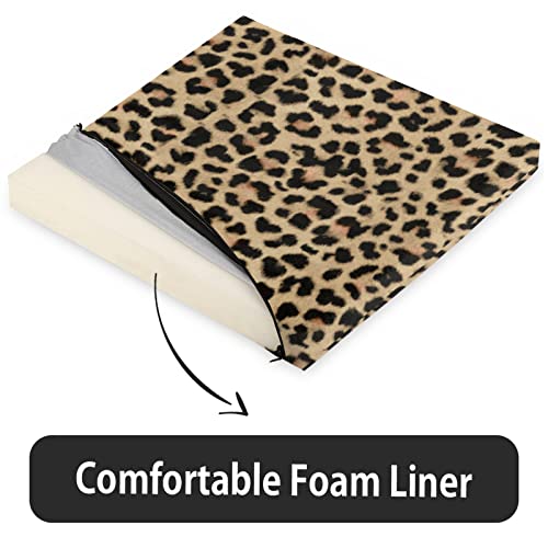 Pardick Chair Pad Chair Cushion Leopard Print Chair Seat Cushion Memory Foam Chair Pad Desk Chair Cushion Leopard Animal Seat Cushions For Office Dining Chairs thumb #2
