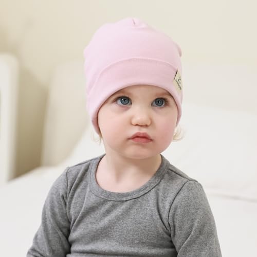LIDHAY Unisex Newborn Baby Beanie Hat Infant Toddler Kid Hats Baby Soft Cute Knit Cap Nursery Beanie for Little Kid2