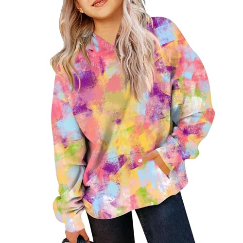 GOFULY Hoodies For Teen Girls Trendy Cute Sweatshirts Long Sleeve Stars Print Hoodies Oversized Y2K Clothe 2-14 Years