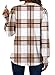Magritta Women Long Top Button Up V Neck Ruffle Sleeve Aline Tunics Fall 2025 Fashion Casual Plaid Print Blouses Apple Shaped Body Type Clothes XXL