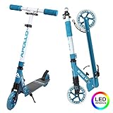 [page_title]-Apollo Scooter LED - Skyracer mit Led Wheels 145mm City Scooter mit Federung, City-Roller klappbar und höhenverstellbar, Kickscooter für Kinder und Teens