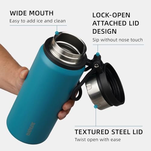 Image of BJPKPK 25oz Insulated Water Bottle, Stainless Steel Bottle with Handle | Vacuum Insulated Bottle with Leak-Proof BPA-Free Design, Keeps Drinks Cold & Hot for Gym, Office, Travel & Daily Use