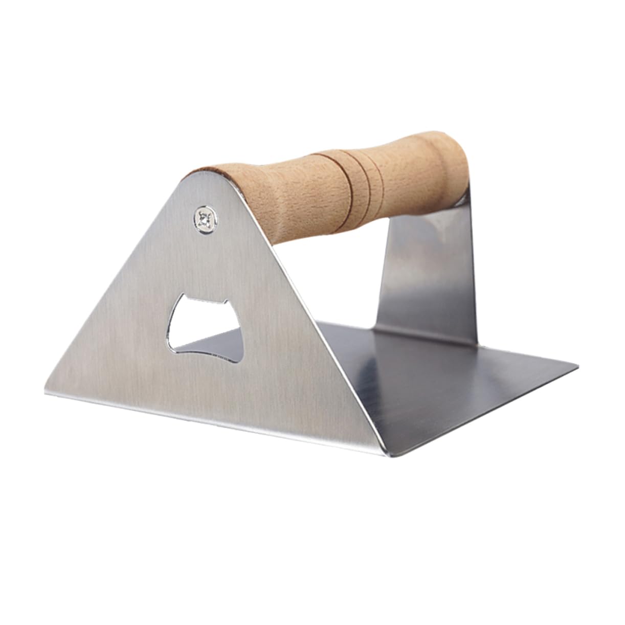 Mikikit 1Pc Stainless Steel Meat Presser Durable Burger Press Tool for Easy Patty Formation Non Stick for Grilling and Cooking