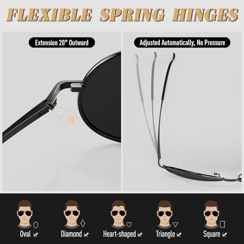Image of CGID Polarized Sunglasses Men Womens Pilot Style Mirrored Shades UV400 GA61