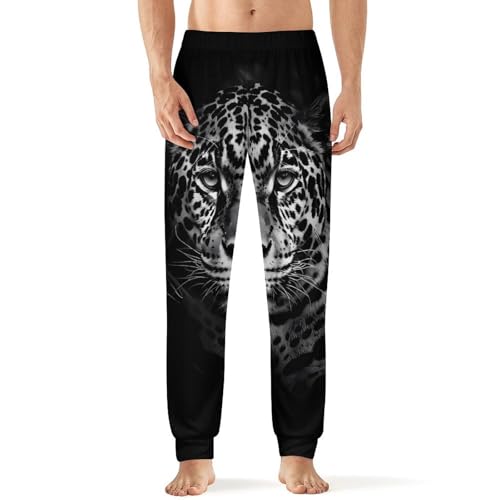 African-Leopard Pajama Pants Men Pj Bottoms Sleepwear Lounge Pant