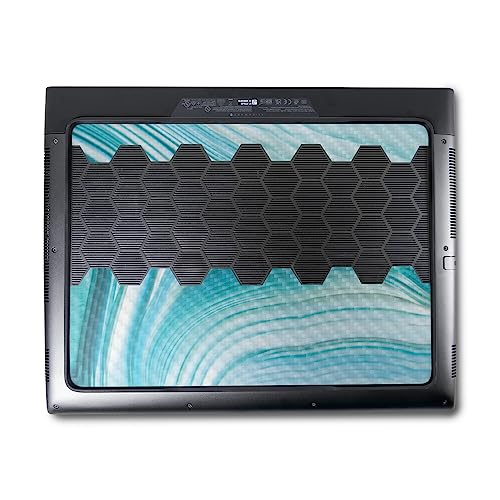 Image of MightySkins Carbon Fiber Skin Compatible with Alienware M18 R1 (2023) Full Wrap Kit - Aquamarine Quartz | Protective, Durable Textured Carbon Fiber Finish | Easy to Apply | Made in The USA