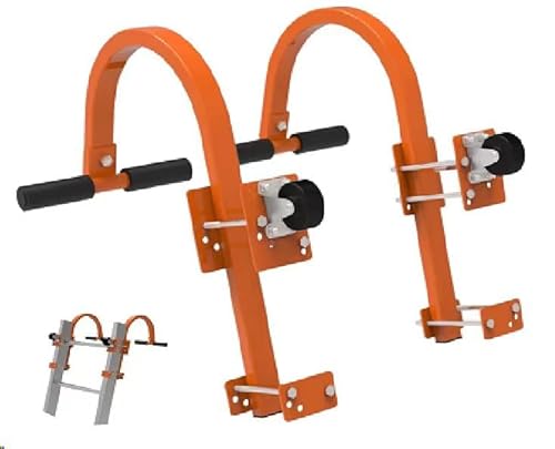 Yoving Ladder dakhaken 2-pack met vaste wielen en rubberen handgreep T-bar om beschadigingen van het dak te voorkomen, ladderstabilisator voor dak, voor gebruik met verlengladders