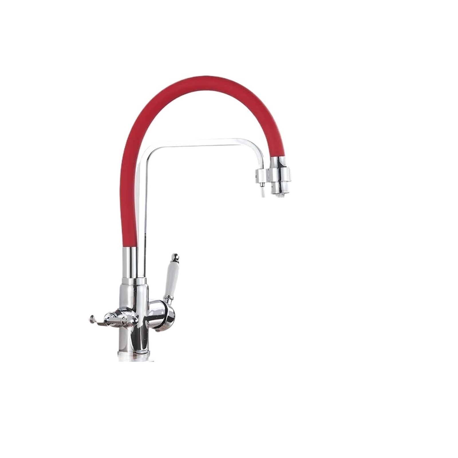 Mitigeur d'évier cuisine 3 voies rouge pour simplifier la cuisine saine