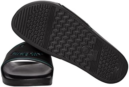 PS Paul Smith Men's Shoe Summit FACE Black Petrol Slide Sandal, Large | Image 6