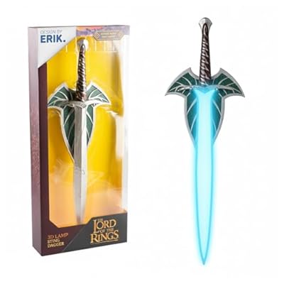 Lampara El Señor de los Anillos - Lampara pared SIN Cable, Figura Daga Dardo con LUZ LED (Incluye Anclajes) Decoración habitación: El Señor de los Anillos Regalos Merchandising (Bateria recargable) | Ya disponible en tu tienda friki favorita! En mundofriki.es!