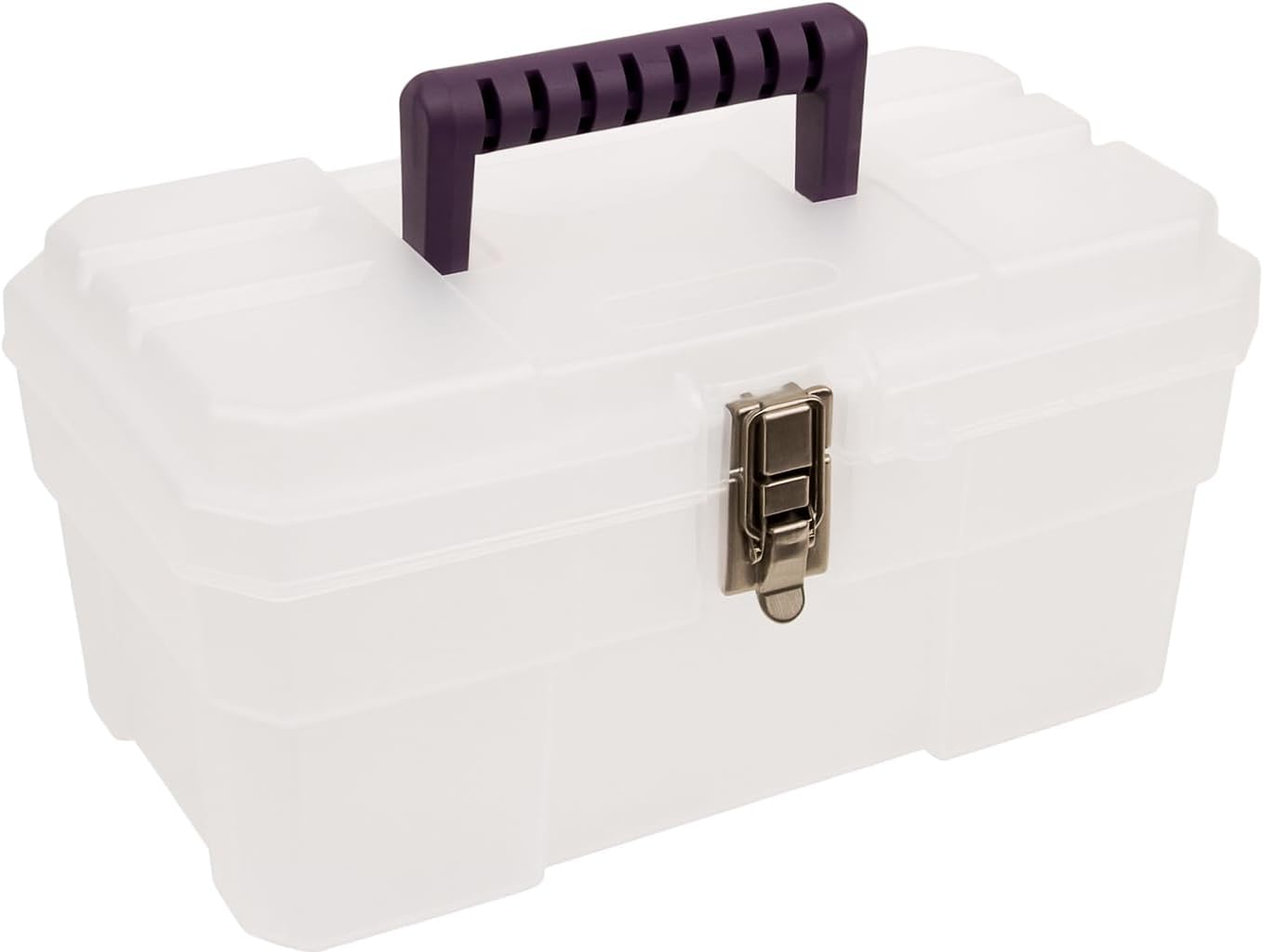 Akro-Mils 09514CFT ProBox 14-Inch Plastic Art Supply, Craft or Medical Storage Toolbox with Removable Tray, 14-Inch x 8-Inch x 8-Inch, Clear