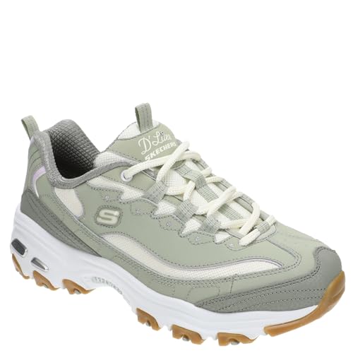 Skechers Sport D'Lites-Popular Vote Women's Sneaker, 9.5 B(M) US, Green-Multi