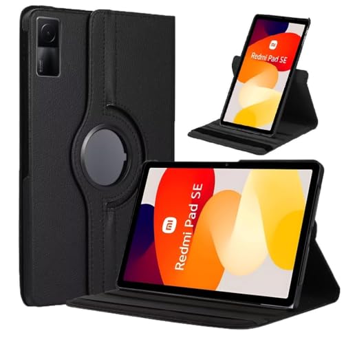 Image of Flip Cover for Xiaomi Redmi Pad SE 11 inch 360 Degree Rotating Cover (Black)