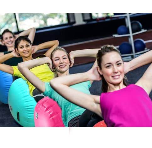 Glant Air Mat Tumble Track Airspot - Gymnastics Training Springboard - Round Inflatable Springboard (Air Roller-Pink（With Pump), (Diam)23.6In*（H）39.4In) #TOP6