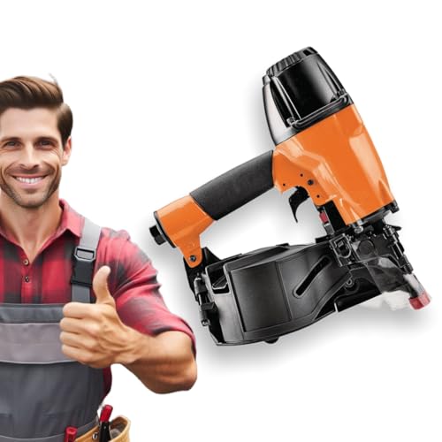 Fits PIERCE 15° Professional Coil Siding Nailer Tool-less Depth Adjustment, Trigger or Bump Fire, High Capacity Fast Side Load Canister, Sinks 2-1/2 in Nails into Fiber Cement, Wood Siding & Planks