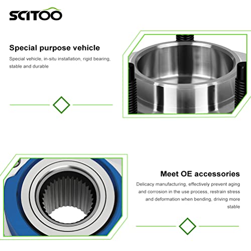 Scitoo 513203 Wheel Hub Bearing Assembly Front 2000-2008 For Chevrolet Impala 2003-2008 For Pontiac Grand Prix For Buick Century For Buick Regal Axle Wheel Hub Assembly Kit 5 Lugs Non Abs #TOP3