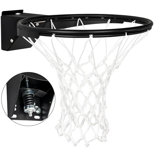 Heavy Duty Basketball Rim Replacement Single-Spring, Universal 18 Inch Breakaway Basketball Rim and Net for Indoor Outdoor Basketball Hoops Goal by VosonBell - Used condition - Image 2