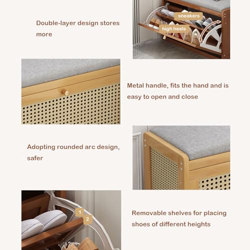 Étagère à chaussures compacte au design élégant avec tiroirs rabattables