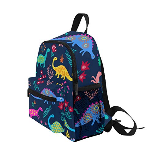 Aflyko Flowers And Dinosaurs Kids Backpack For Daycare Bookbag For Kindergarten Daypack For Toddler Girls And Boys 10 X 4 X 12 Inch #TOP6