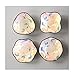 Assiettes à hors-d'oeuvre Ramequin Vaisselle, 4 pièces en porcelaine des assiettes creuses Dîner en céramique plaques, soupe Idéal for les trempettes Sauce Bols à Tapas (Color : D)