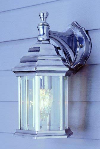 Trans Globe Lighting 4349 Bn Traditional One Wall Lantern Outdoor-Post-Lights, 12-1/2-Inch, Pewter, Nickel, Silver #TOP1