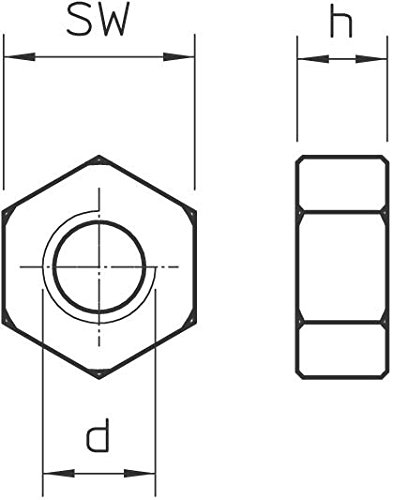 Obo-bettermann sistema conex.fij. - Tuerca hexagonal din 934 m8g