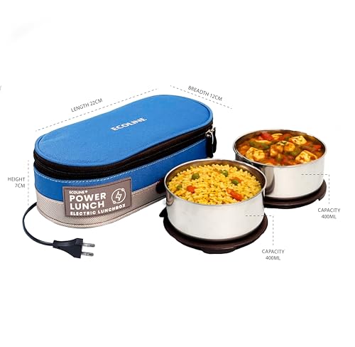 Image of Ecoline Q2, Electric Lunch Box, Capacity 800ml (LightBlue)