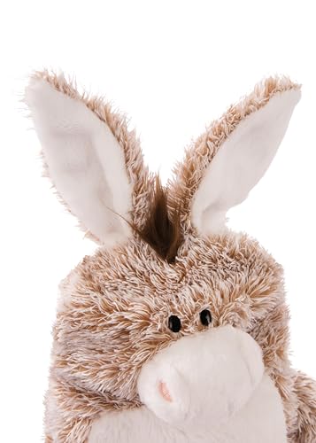 Wärmflasche Esel 300ml 34cm figürlich grau - 2 in 1 - Weiches Kuscheltier & Wärmflasche für Mädchen & Jungen - Plüschtier Bettflasche ab 10 Monate