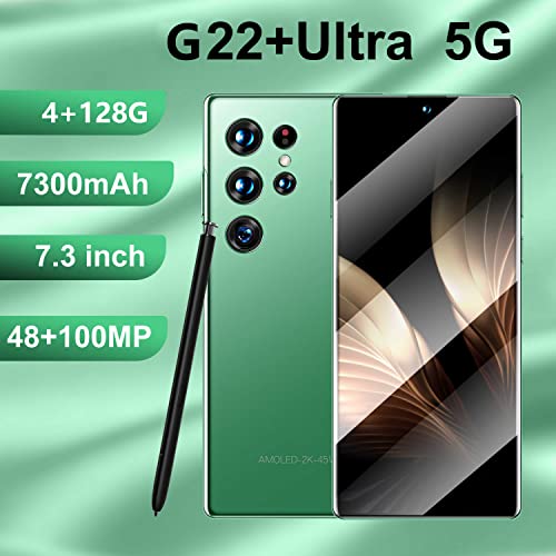 Exachat G22+ Ultra 5G Smartphone - Unlocked Cell Phone - Sleek Design With Built-In Computer, Qualcomm 888 Chip, 7.3-Inch Hd+ Screen, Face Recognition, And Powerful Cameras (Green) #TOP3