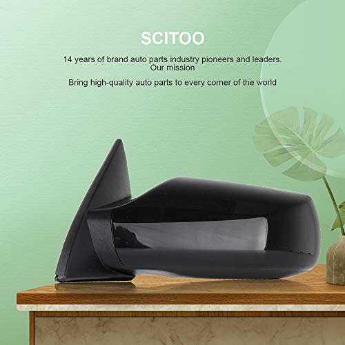 Scitoo Door Mirrors, Fit For Nissan Exterior Accessories Mirrors Fit 07-11 For Nissan Altima With Power Controlling Non-Telesccoping Non-Folding Features Driver Side #TOP5