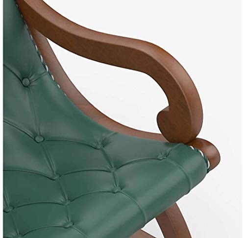 Image of CRAFTCITY | Solid Wood Rocking Chair - Deck, Reading, Sun Lounger, Rest, Bedside, Leisure Backrest - Pregnant Women Recliner for Bedroom and Living Room