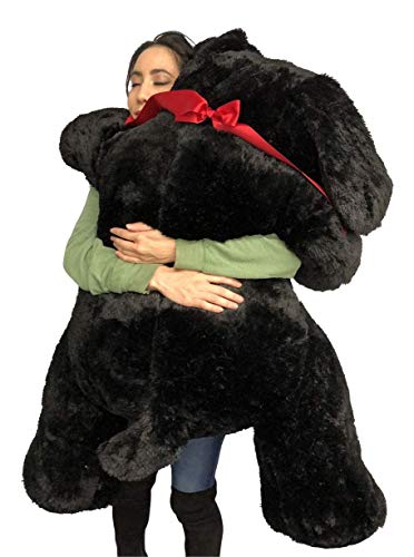 Image of Giant Sleeping Dog 48 Inch | Soft Toy for Girls | Cute & Plush Stuffed Animal | 4 Feet Large Sleeping Dog Teddy Bear for Birthday, Gift & Home Decor (4 Feet Black)