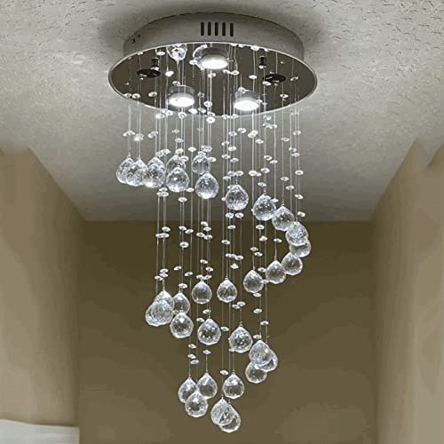 Plafonnier LED moderne en métal et cristal de style simple - 5