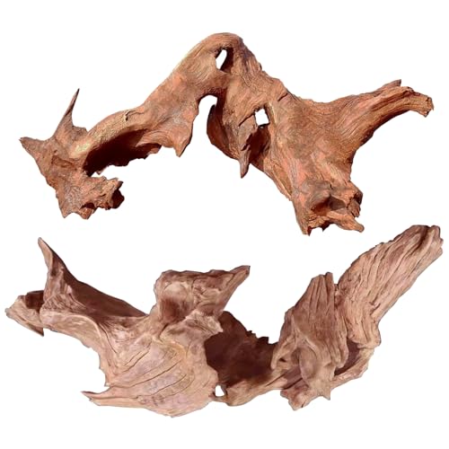 Image of Jorewood Natural Large Aquarium Driftwood for Fish Tanks & Reptile Terrariums - Safe Fish Tank Decorations, Unique Twisted Branches 2-Piece 14-18 Inch Low Tannin, Easy to Sink