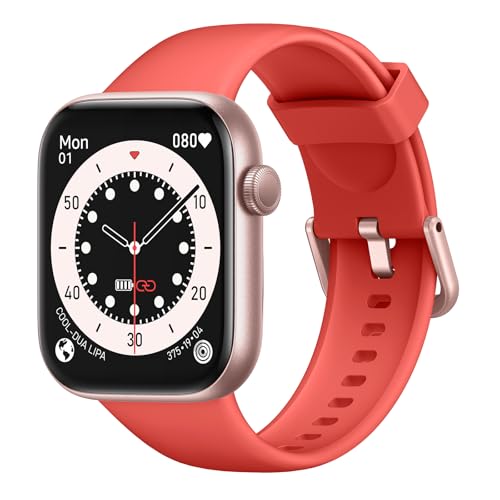 Reloj Inteligente Mujer Hombre, 1.85" Smartwatch con Llamadas Bluetooth, 140+ Modos Deportivos Smart Watch con SpO2/Pulsómetro/Monitor de Sueño/Podómetro, Impermeable IP68 Smart Watch Para Android iOS