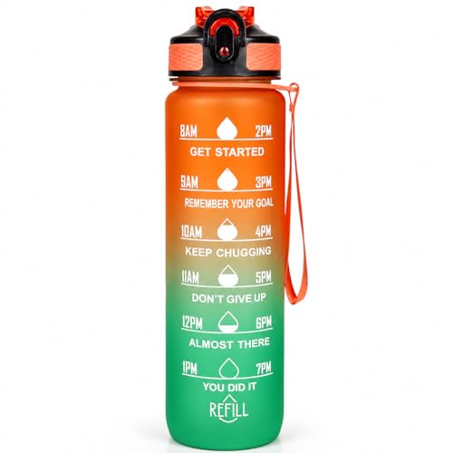 Image of Water Bottles Sipper Bottle For Adults, Kids,Unbreakable Motivational Water Bottle Time Mark Sipper With Straw & Time For Gym Office School Home Water Bottle for Kids