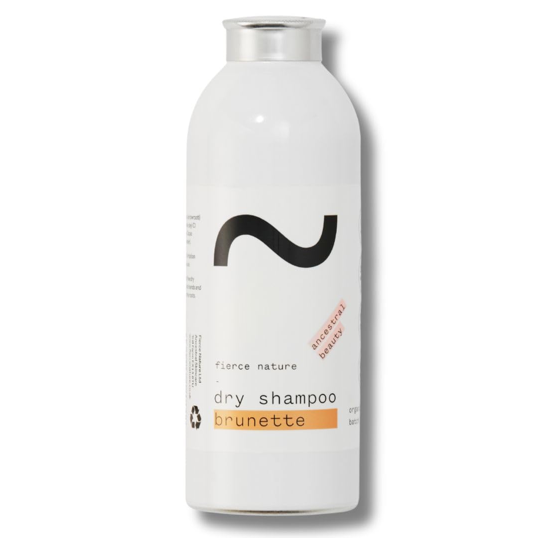 fierce nature Ancestral Beauty Dry Shampoo, Nourishing Brunette Shampoo, Must-Have Hair Products for Straight, Wavy and Curly Hair, Dry Natural Shampoo for Brown Hair, Unscented
