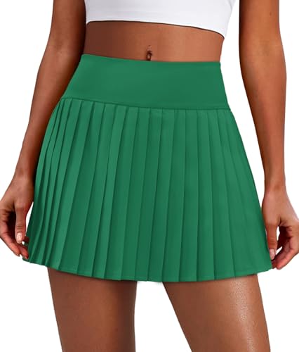 Image of Alaroo Pleated Tennis Skirt for Women with Pockets Shorts Skort | High Waisted Golf Athletic Skorts Running Workout Skirts