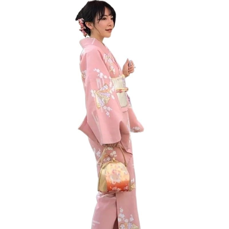 BIVOO Kimono-Bademantel-Kostüm, traditionelle Damen, süßes Kleid, Blüten-Satin-Bademantel-Kimono, japanisches Kimono-Kleid