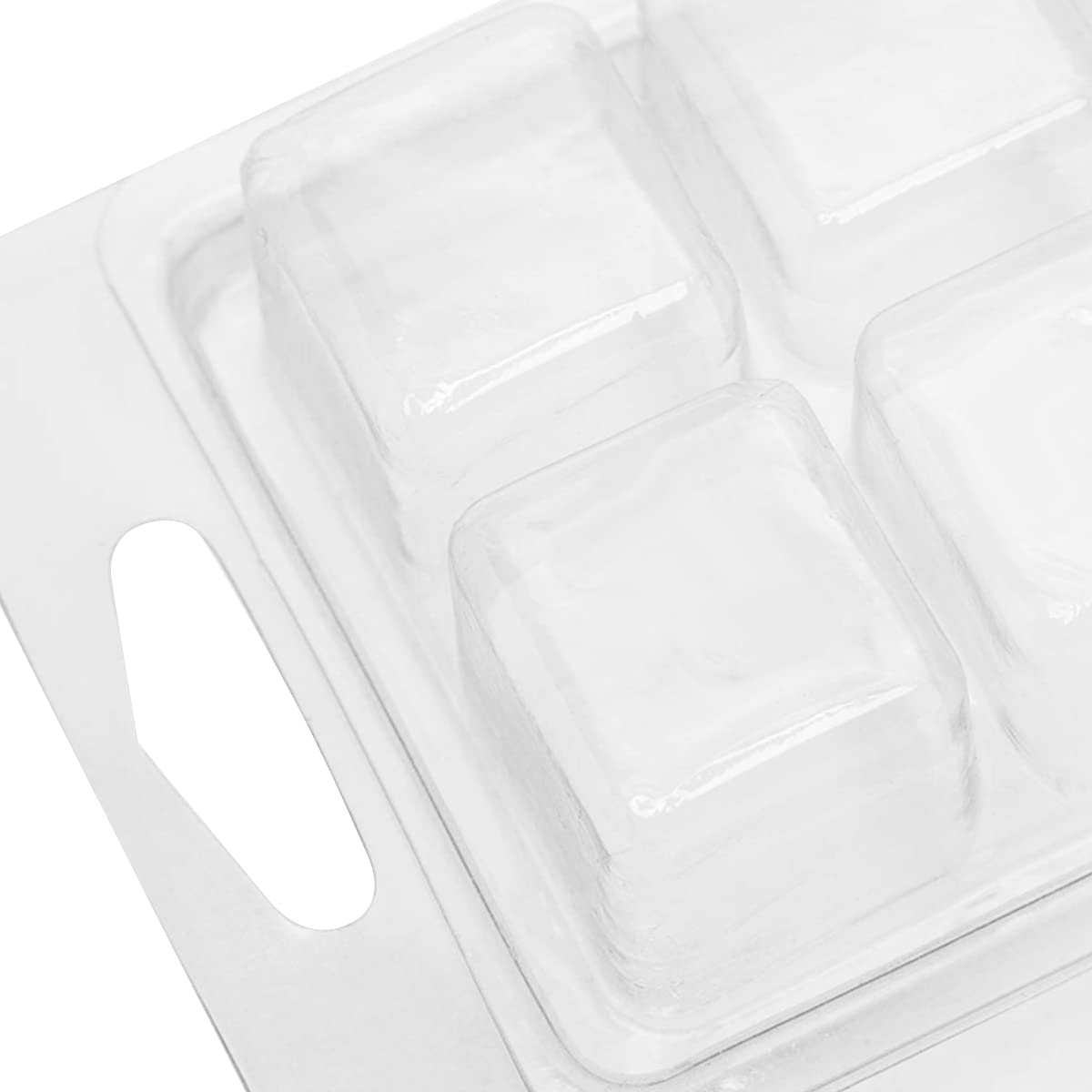 WANGCL 50 moldes de cera reutilizables de 6 cavidades de plástico transparente para hacer velas y jabón
