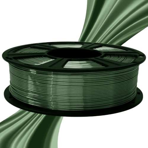 Image of GIANTARM 3D Printer Filament, Shiny Silk Green PLA Filament, 1Kg(2.2lbs) Spool, 1.75mm Dimension Accuracy + /- 0.03mm, 3D Printing Filament,Fit Most FDM Printer
